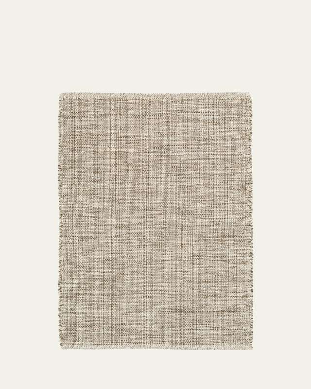 Marled Brown Handwoven Cotton Rug, 9' x 12'